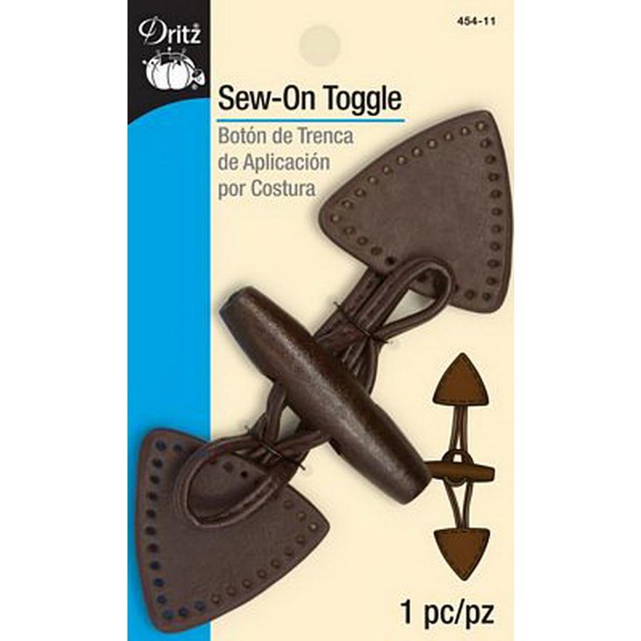 Sew-On Toggle Brown with Bro