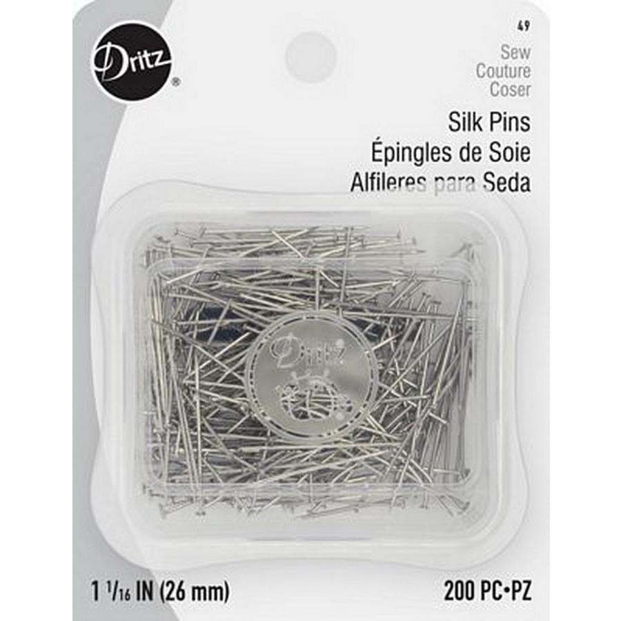 Silk Pins 1-1/16in 200ct 3ct BOX03