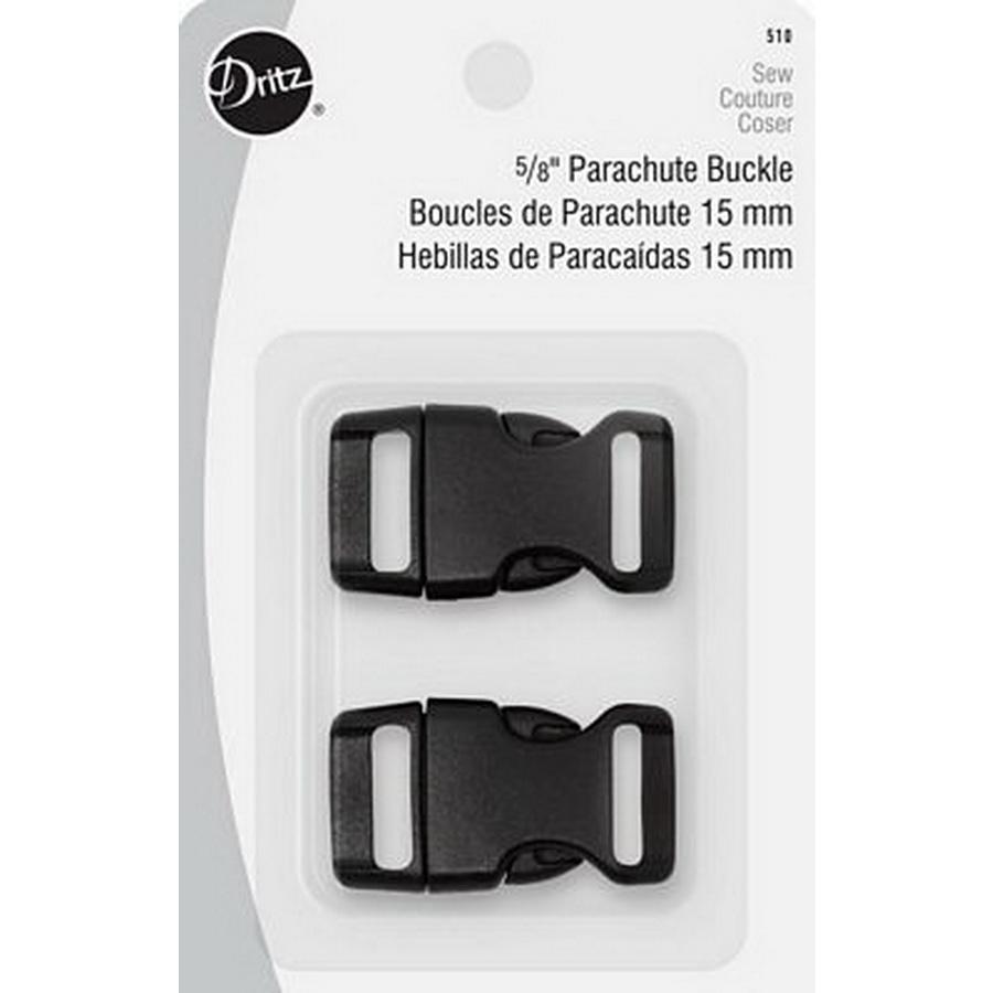 Dritz Parachute Buckles Black 5/8in (Box of 3)