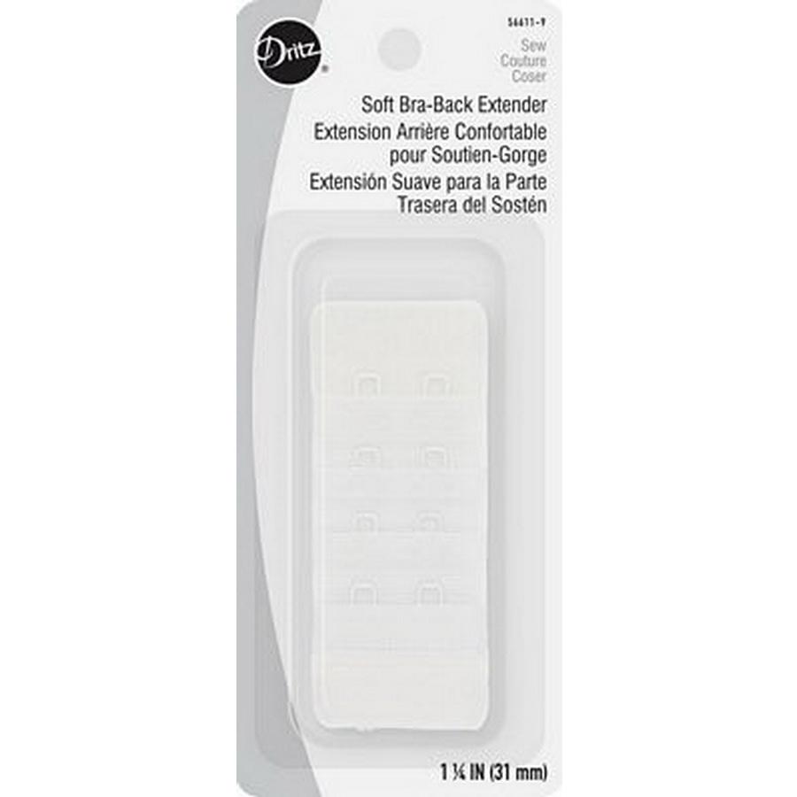 Soft Bra Back Extender White 1-1/4in (3.2cm) BOX06