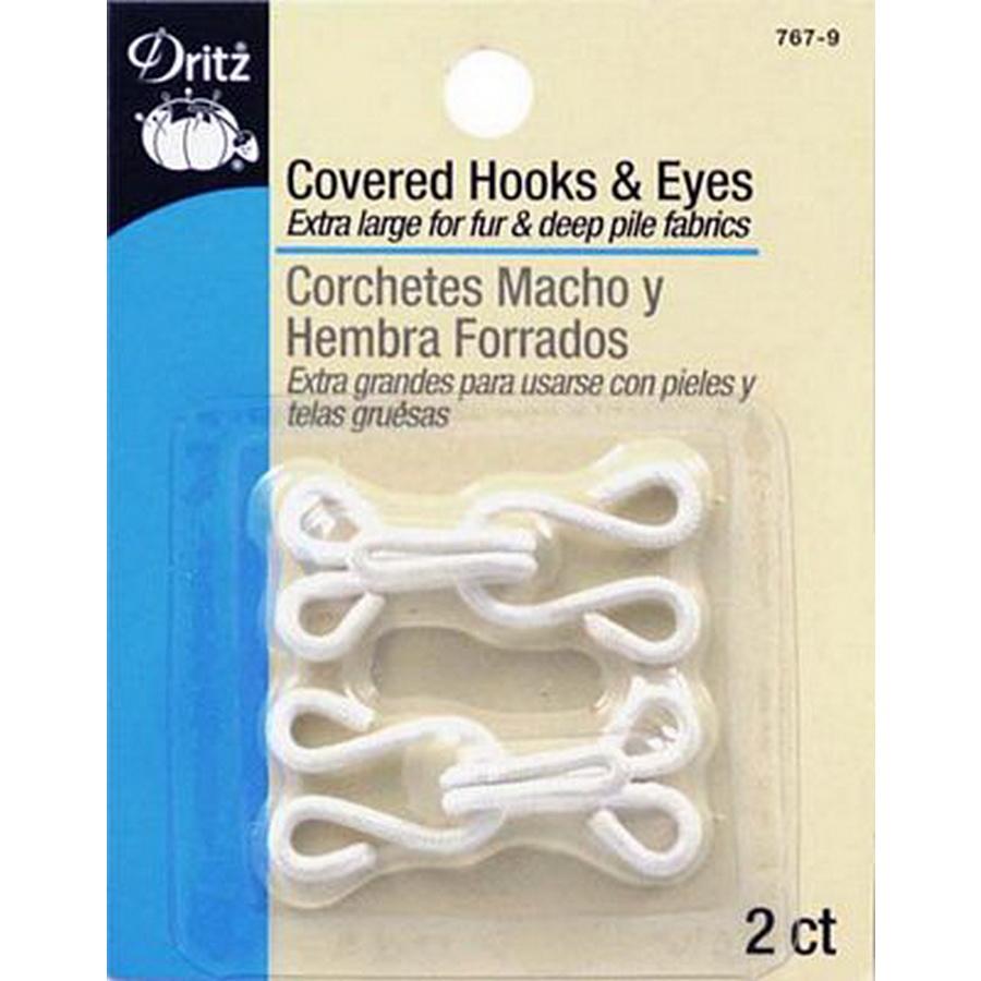 Dritz Covered Hooks/eyes White 2ct (Box of 3)