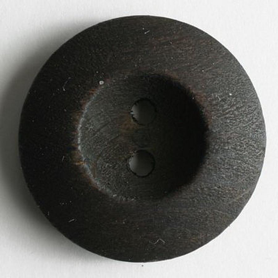 Dill Wood 28mm Button Brn EA