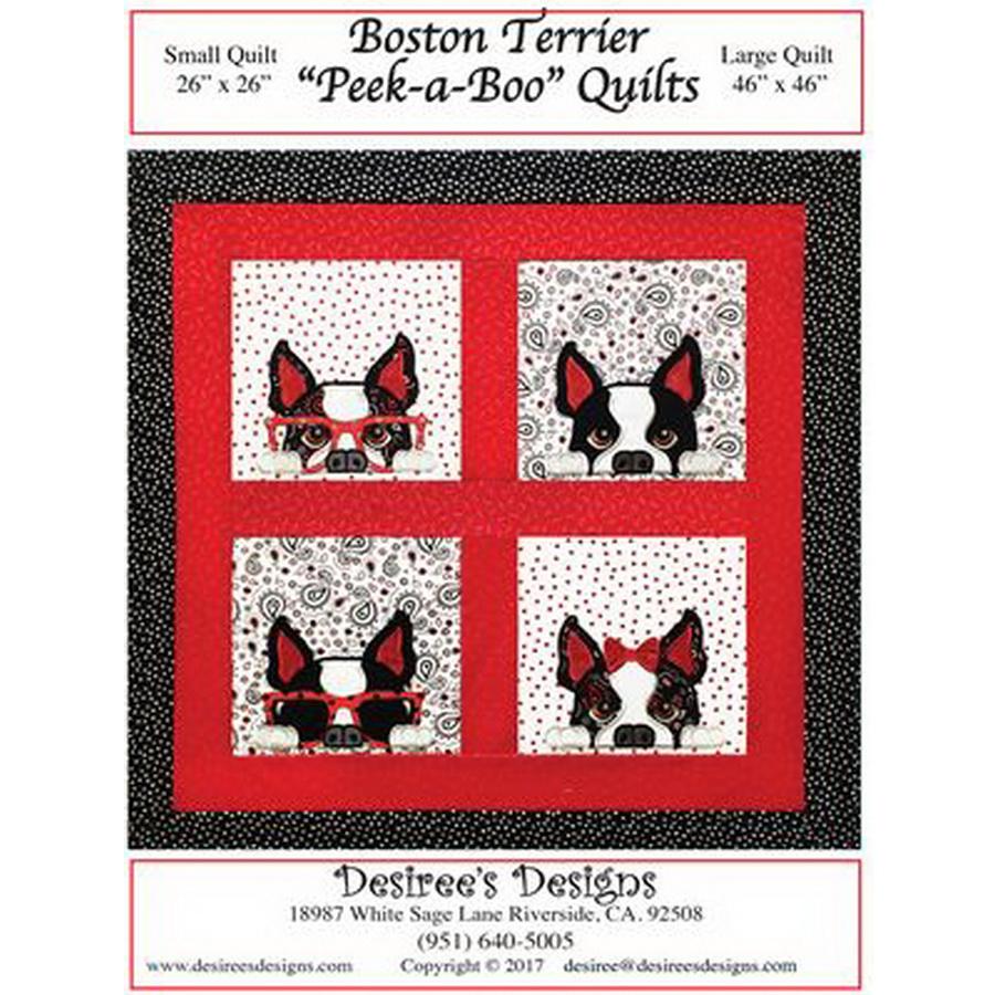 Desiree's Designs Boston Terrier Peek a Boo Quilt Pattern