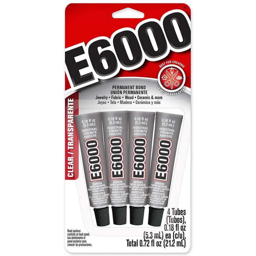 E-6000 Adhesive 4 tubes .18oz