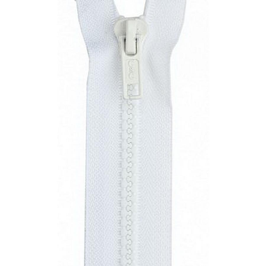 Coats & Clark Polyester Sport Zipper 18" White (#1) (Box of 2)