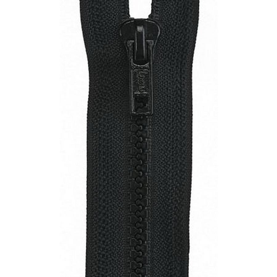 Separating Sport Zipper-24in Polyester, Black (#2)