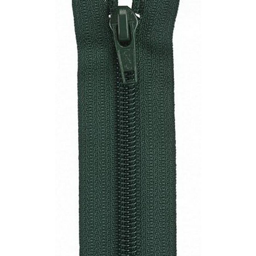Coil Separating Zipper-14in, Polyester, ForestGreen