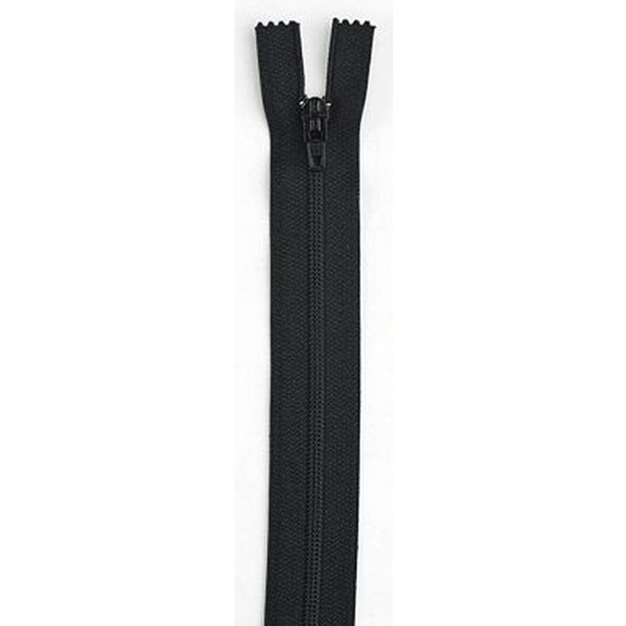 Coil Separating Zipper-24in Polyester, Black