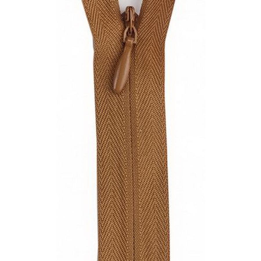 Polyester Invisible Zipper 12-14in, Golden Tan