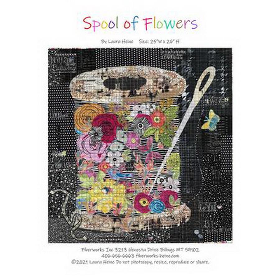Fiberworks Spool of Flowers Collage Pattern by Laura Heine