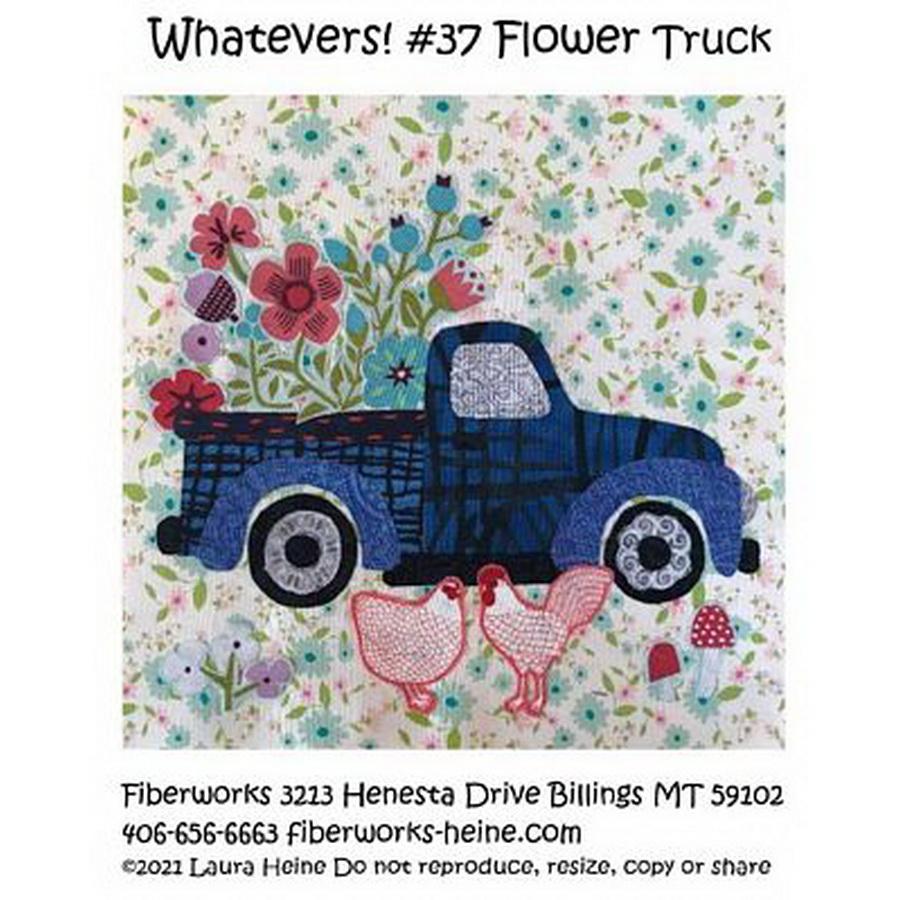 Fiberworks Whatevers 37 Flower Truck Collage Pattern