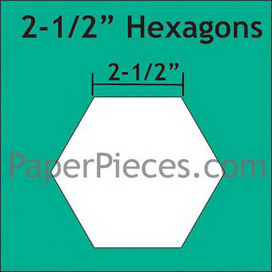 Hexagon Paper Pieces 2-1/2in