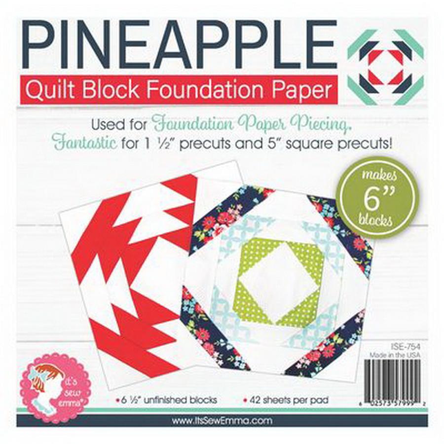 6 in Pineapple Quilt Block Foundation Paper Pad