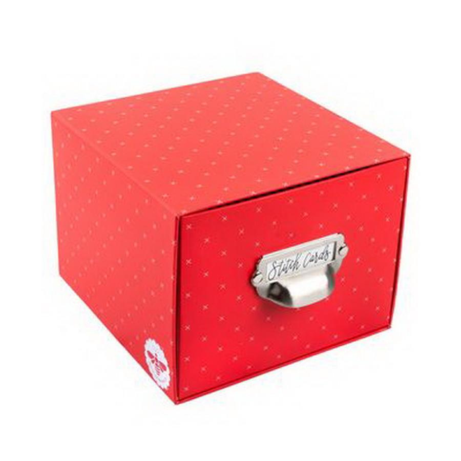 Red Stitch Card Box