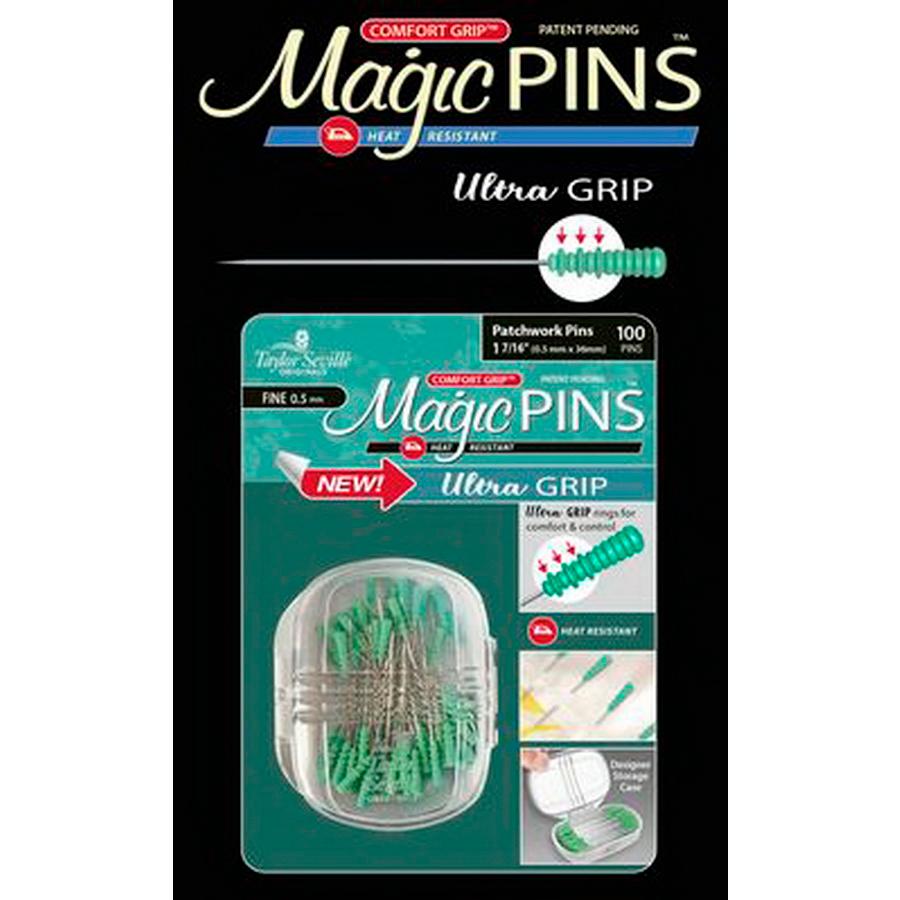 Magic Pins Ultra Grip Extra Long Fine Patchwork Pins 100 Pieces