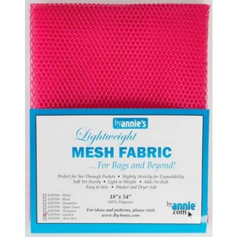 Lightweight Mesh Fabric 18inx54in Lipstick