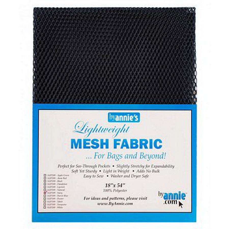 Lightweight Mesh Fabric 18inx54in Navy