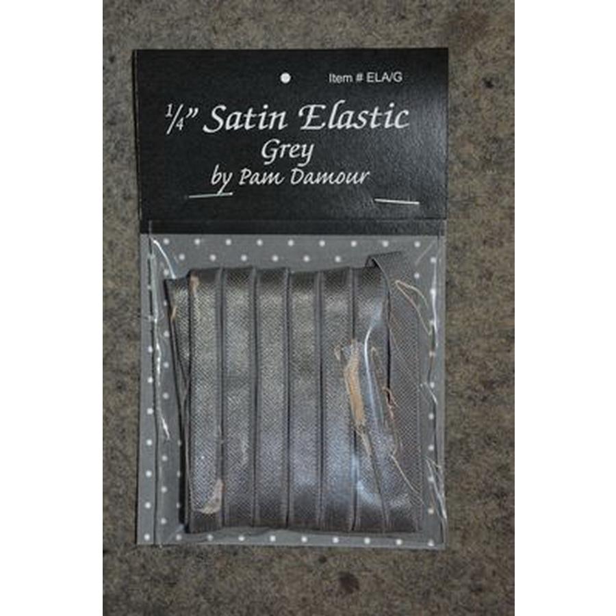 Satin Elastic .25in 4yds- Grey