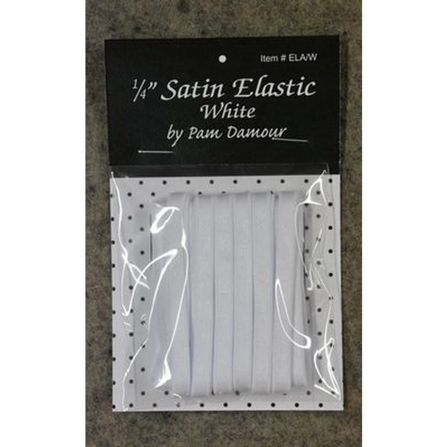 Satin Elastic .25in 4yds- White