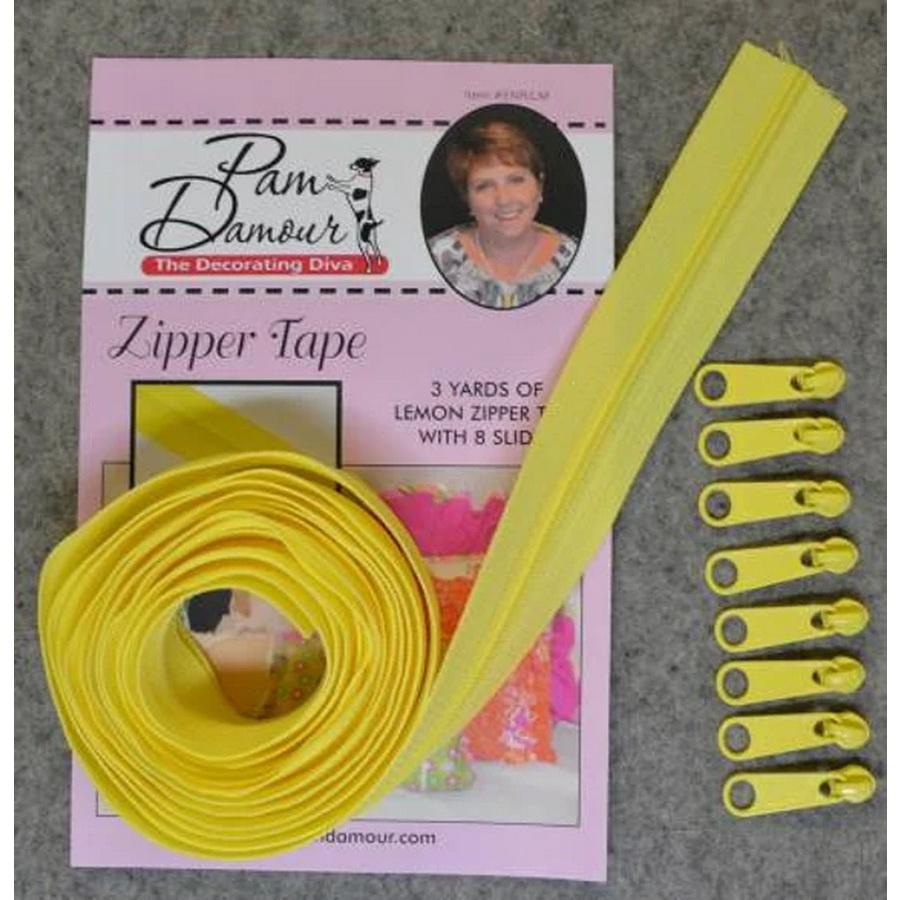 Zipper Tape 3yds lemon