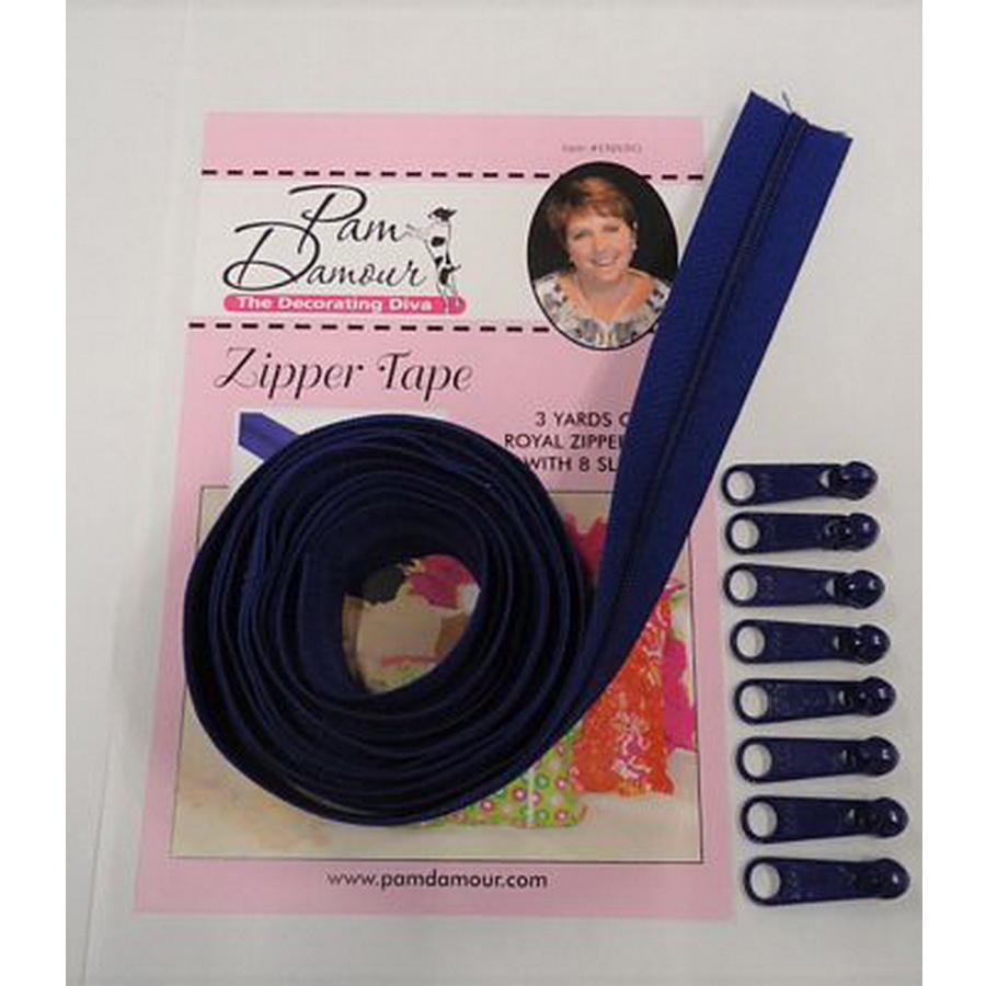 Zipper Tape 3yds Royal Blue