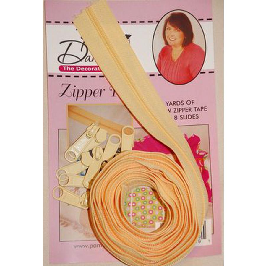 Zipper Tape 3yds yellow