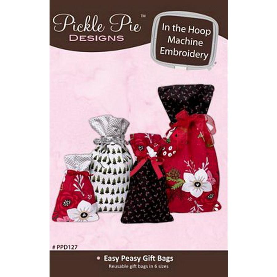 Easy Peasy Gift Bags ITH Embroidery Design CD
