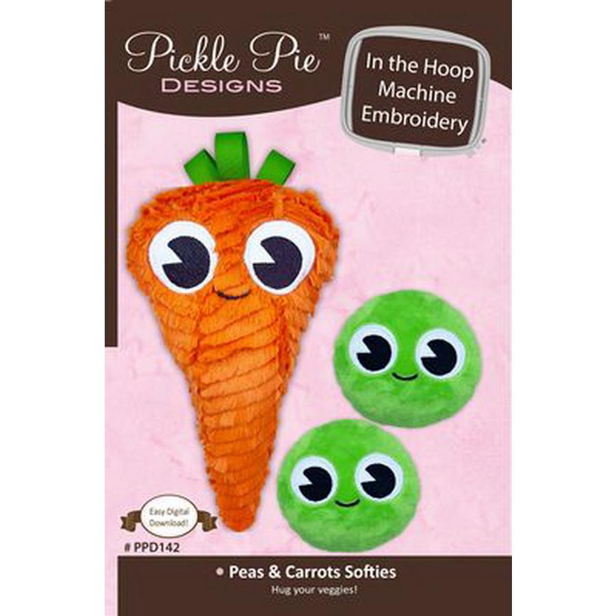 Peas and Carrots Softies ITH Pattern