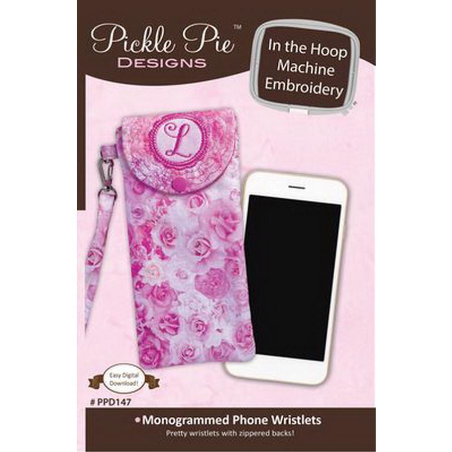 Monogrammed Phone Wristlets ITH Pattern