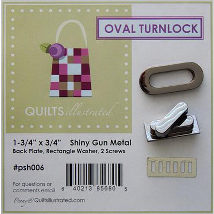 Oval Turnlock Set Gunmetal