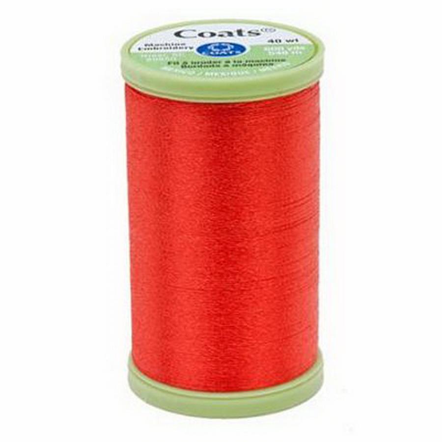 Coats Machine Embroidery 600yd, Devil Red