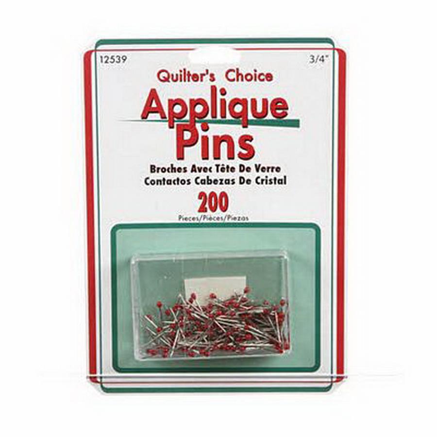 Red Head Applique Pins 200ct