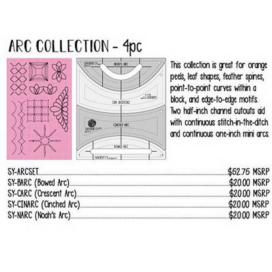 Sariditty Arc Collection 4pc Set-Low Shank 3mm