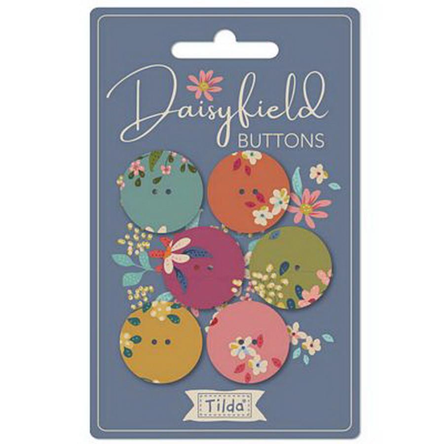 Tilda Chic Escape Daisyfield Buttons 6pcs