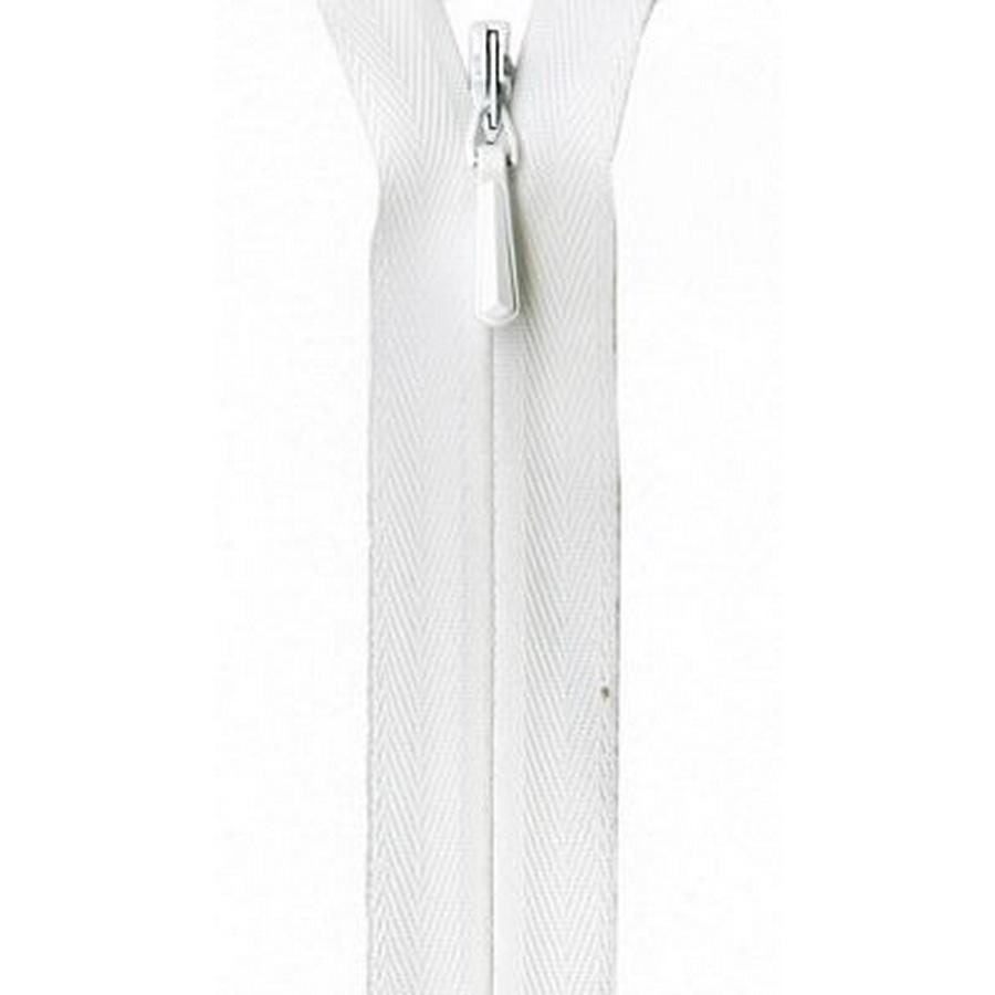 art.318 Unique Invisible Zipper 18in White BOX03