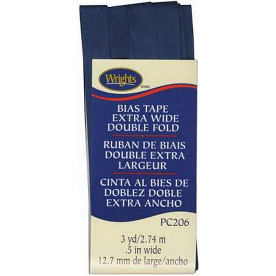 Bias Tape X Wide Double Fold Navy (Box of 3)