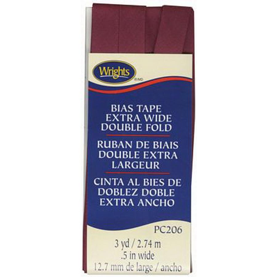 Bias Tape X Wide Double Fold Berry (Box of 3)