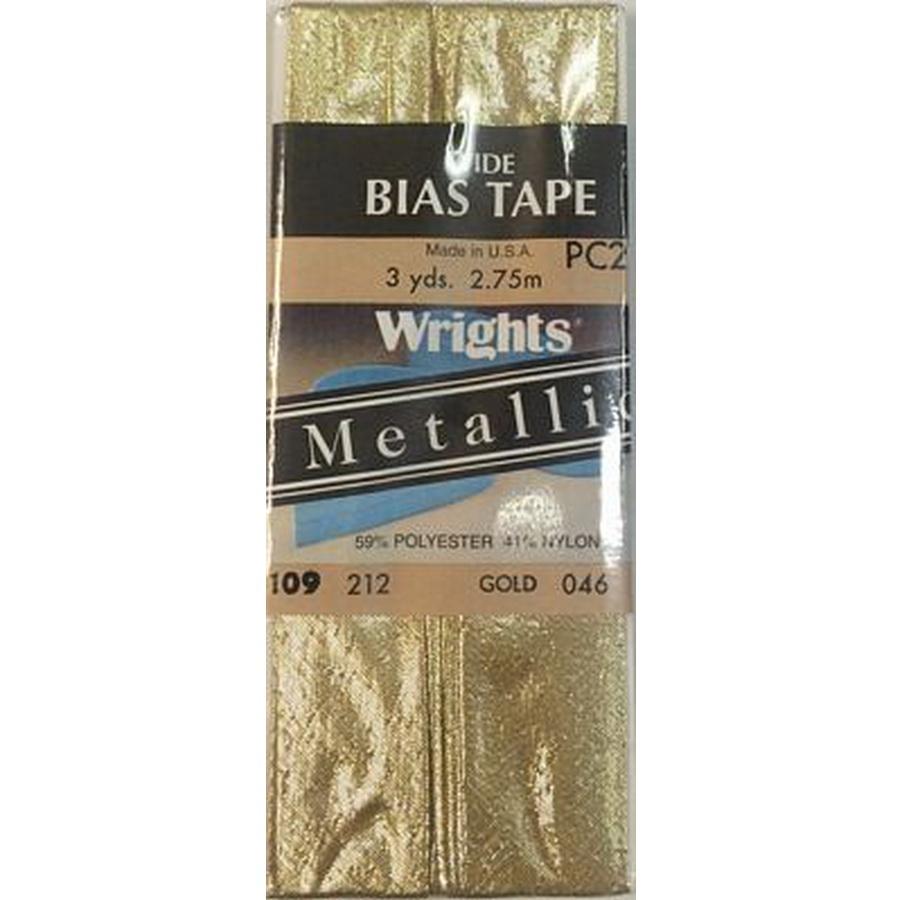 Bias Tape Wide SF Lame Gold