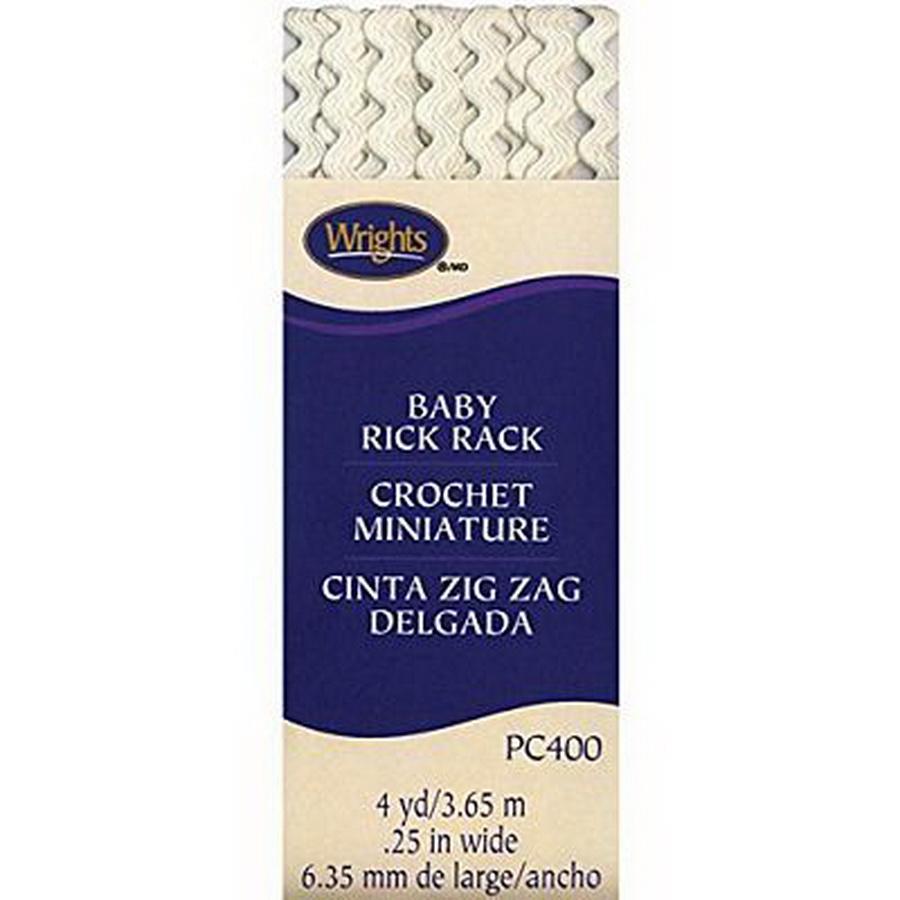 Baby Rick Rack 1/4inx4yds Oyster (Box of 3)