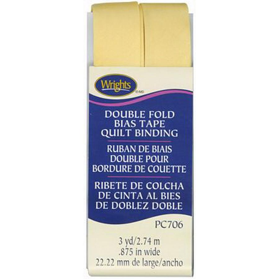 Quilt Binding Double Fold Lemon Ice (Box of 3)