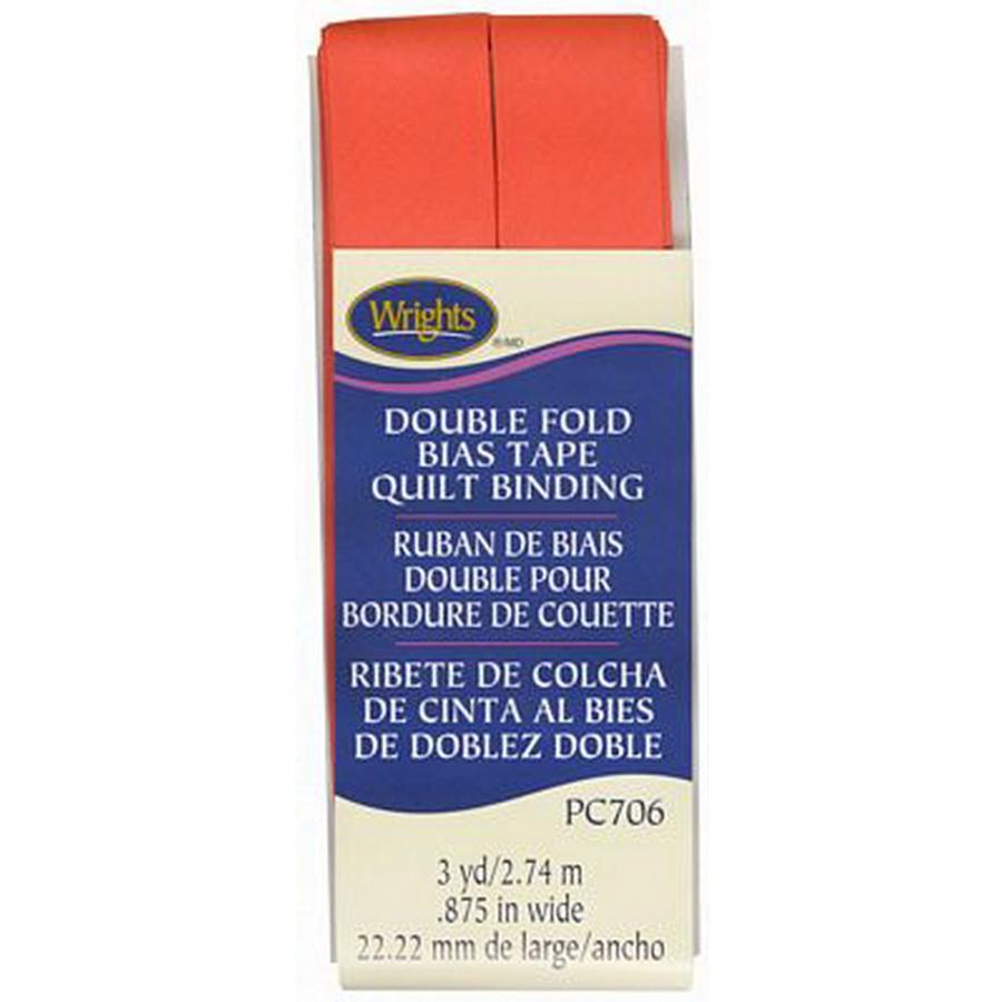 Quilt Binding Double Fold Neon Red (Box of 3)