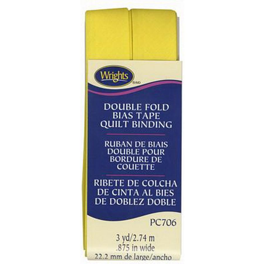 Quilt Binding Double Fold Canary (Box of 3)