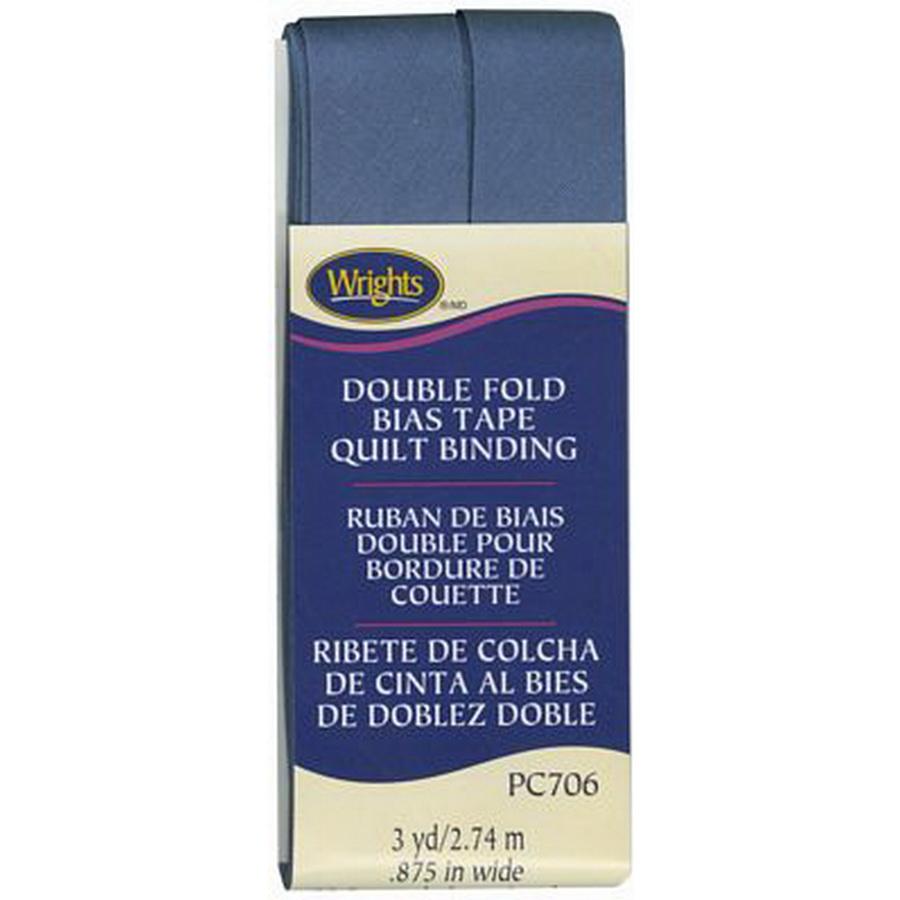 Quilt Binding Double Fold Stone Blue (Box of 3)