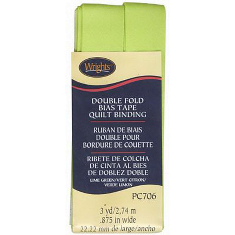 Quilt Binding Double Fold Lime Green (Box of 3)