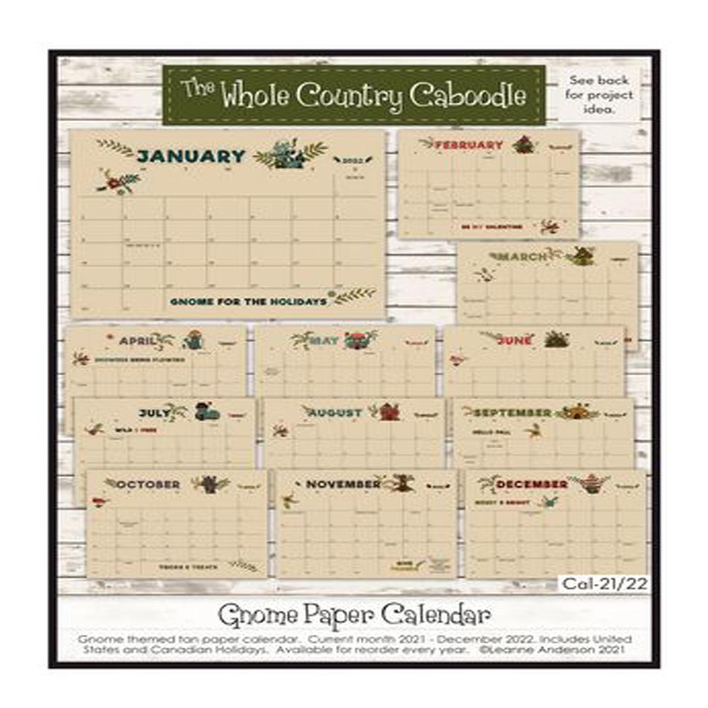 Gnome Paper Calendar21Dec22