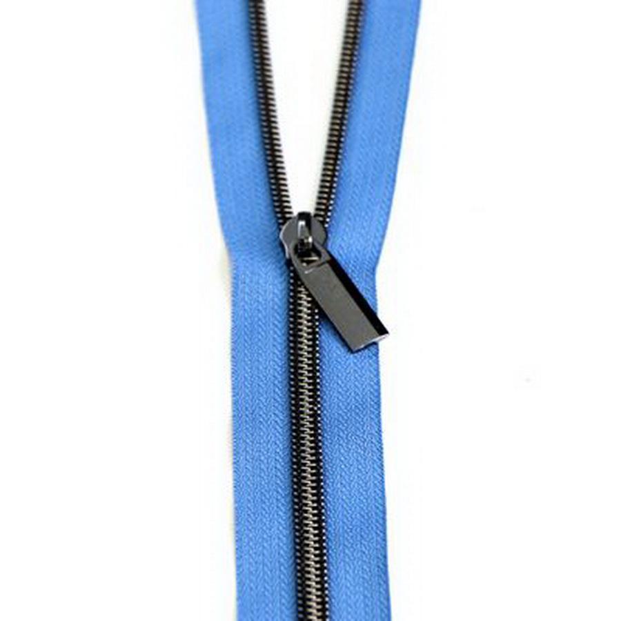 #5 Zippers by the Yard Blue Jean Gunmetal