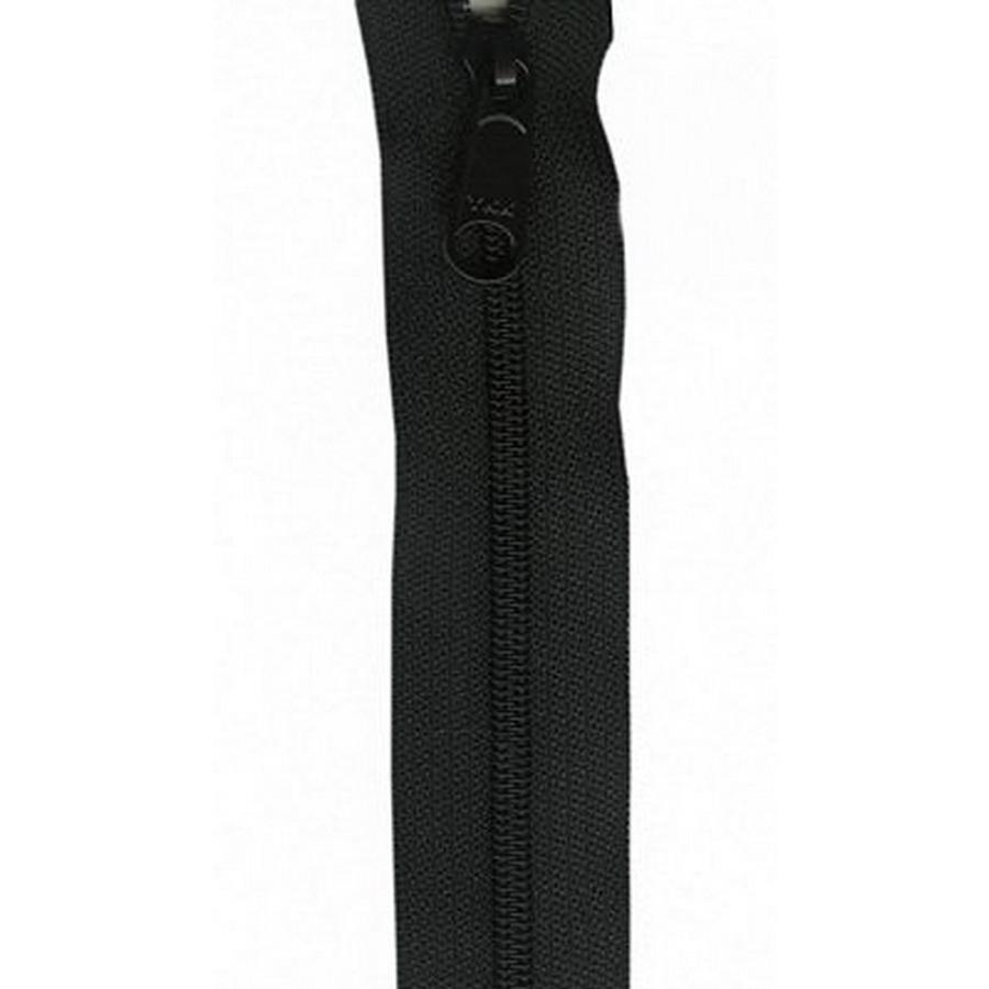 Handbag Zippers, 24in Double Slide-Black