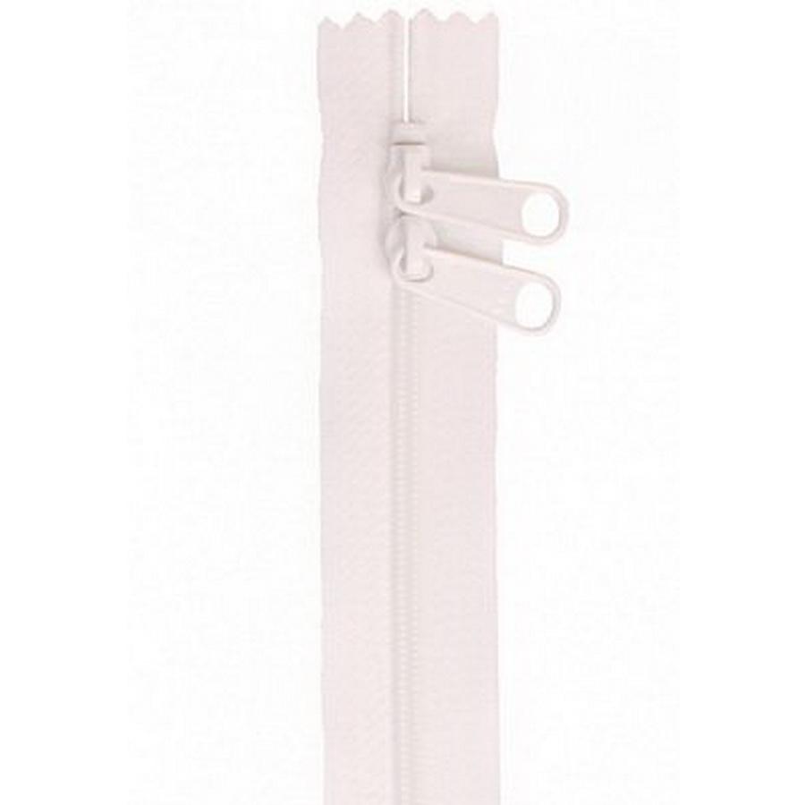 Handbag Zippers 30" Double Slide-White