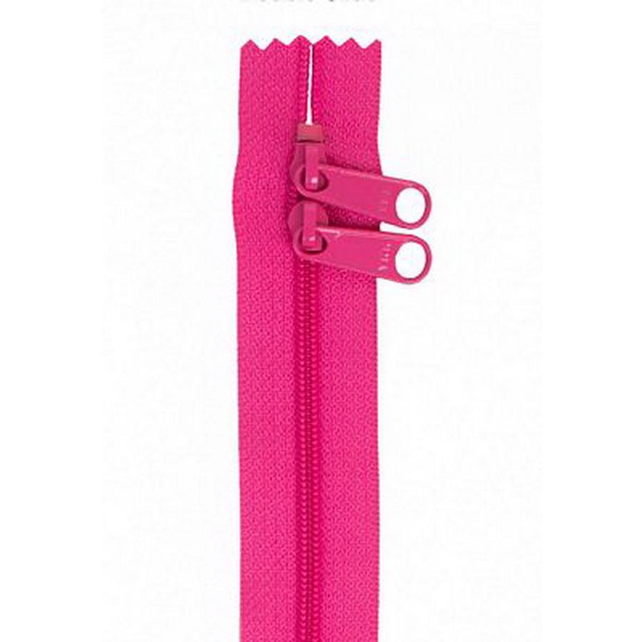 Handbag Zippers, 30in Double Slide-Raspberry