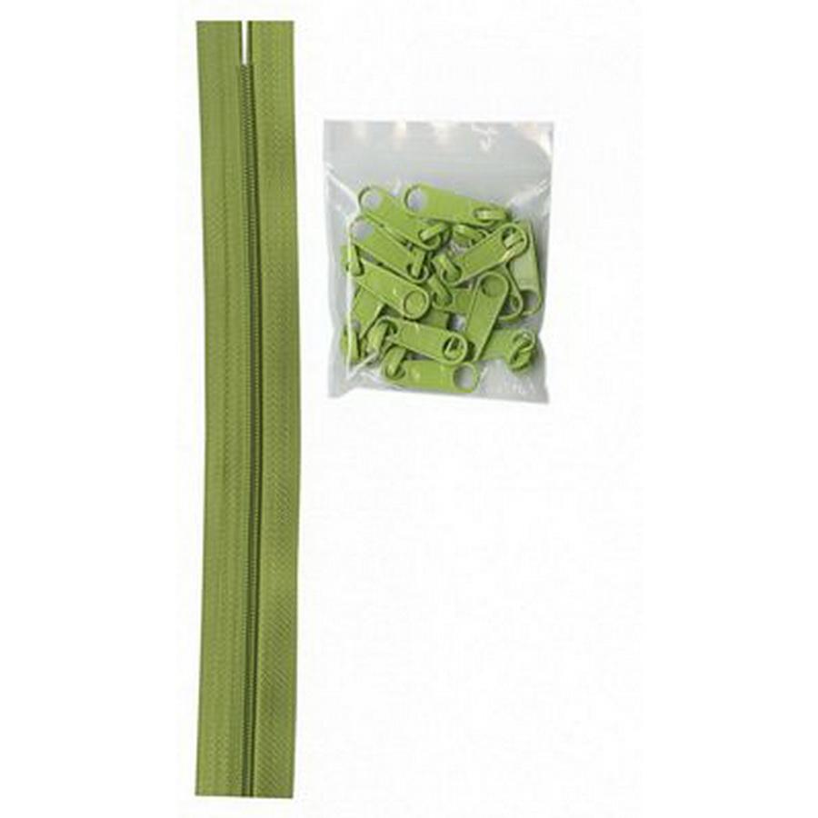 Zippers by the Yard-Apple Green